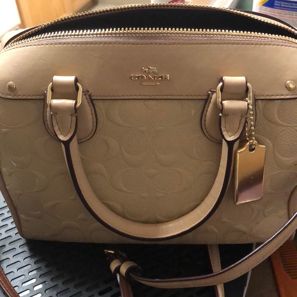 SOLD Authentic Coach Bennett satchel embossed